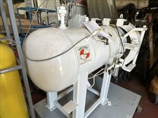 Hyperbaric Test Chamber, Dixie Manufacturing, 1850 psi, 24" inside diameter, 47.5" length, 2" view port