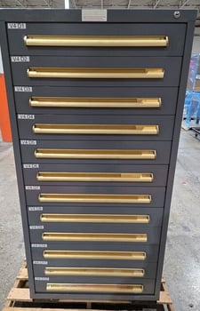 12 Drawer Equipto modular cabinet, additional dividers
