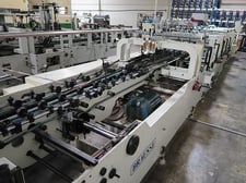 4 & 6 Corner folder gluer, Brausse #TA-1100, straight line & lock bottom folder gluer, 2007