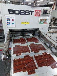 Bobst #Novacut-106E, die cutter, dual purpose for cardboard & plastics, motorized adjustment, 2010