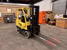 7000 lb. Hyster #S70FT, forklift roll clamp truck, LPG, 3 stage mast, 4-way valve, 2018