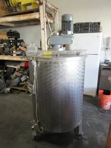 Jacketed mixing tank, stainless steel