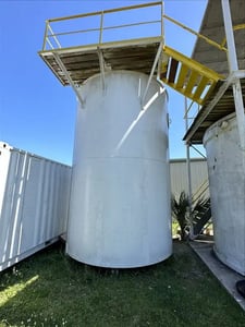 Dive training tank, steel, 8' dia., 16' tall, designed airgap at bottom of the tank