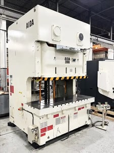 220 Ton, Aida #NC2-2000(2)E, double crank gap press, 9.84" stroke, 30-50 SPM, 2014