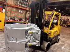 12000 lb. Hyster #S120FTPRS, roll clamp LPG forklift truck, class IV, low hours, 2016