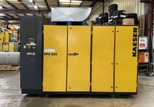 1293 cfm, 125 psig, Kaeser #SFC250, rotary screw air compressor w/ VFD, 335 HP, 1800 RPM, Siemens Sinamics