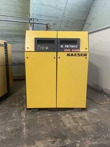 1962 cfm, Kaeser #FB790C, rotary blower w/ enclosure & Omega 64P package, 125 HP, 2690 RPM,