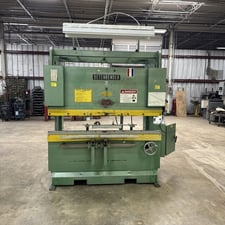 50 ton, Betenbender #6-50, hydraulic press brake, 7'-3" overall, 54-1/2" between housing, 8" stroke, 8"