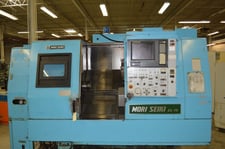 Mori Seiki #ZL-15, 18-29/32" swing, 14-9/16" socs, 23-13/32" dist between centers, 5000 RPM, 15 HP, twin