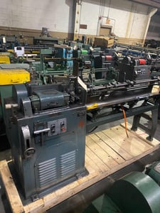 .08" Lewis #0, wire straighten & cut-off machine, 15-90 FPM, 2-exit rolls, vari-speed