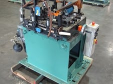 Julius #UNO-80, strip edging/deburring machine, 6 roll/tool positions