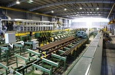 Aetna Standard squeeze tube pointer, 600 ton, entry tables, controls, (2) Brook motors