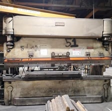 230 Ton, Pacific #FF230-12, hydraulic press brake, 12' overall, 8" stroke, 8" throat, 1984
