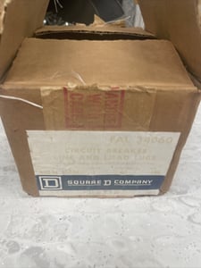 60 amp, Square D #FAL34060, circuit breaker w/ lugs, 3 pole, 480 VAC