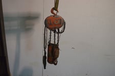 1 ton, CM Loadstar #H, chain hoist, 8 FPM, 1/2 HP, pendant Control