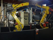 Fanuc, ArcMate 100iC, Welding Robots Dual Fanuc Headstocks Lincoln 55 Welding Cell, 2008