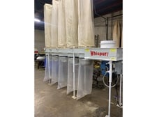 8500 cfm Dustek #W2500-Whispurr, dust collector, (5) 60" filter bags, 16" diameter inlet, magnetic starter