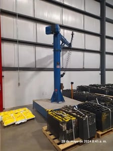 Gorbel #Easy-Arm, free standing crane, 330 lb. capacity, 14' span, 8' under hook, 2010