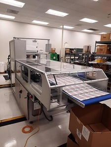 3 Side seal pouch machine, Shawpak #3SS, 24" web width, 12" unwind diameter, 2023