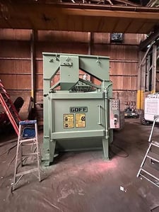 48" Goff #48, loop style table, 15 HP direct drive blast wheel, dust collector, 1998