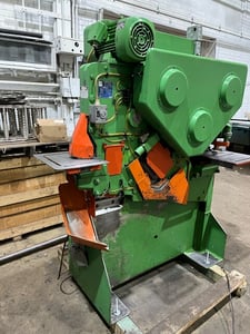 Mubea #KBL-48-4 Optima ironworker, 48 ton, 2 HP, coper/notcher, foot switch, back gauge