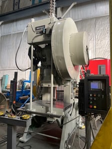 100 Ton, South Bend #100FW-AC, OBI press, 4" stroke, 17.5" Shut Height, 100 SPM, Omniwin LVD press Control