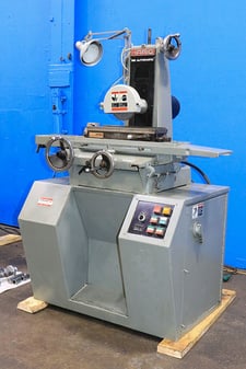 6" x 18" Harig #618, hydraulic surface grinder, 7" x 1/2" x 1-1/4" wheel, hydraulic table traverse, PMC