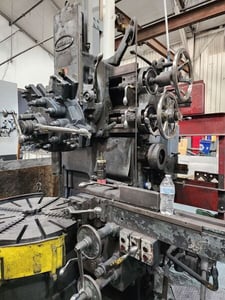 33" Bullard #33, vertical turret lathe, 8.2 to 100 RPM, 33" 4-Jaw chuck, 35" swing side head below table