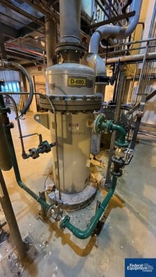 Plant Maintenance #572, vertical scrubber column, carbon steel, 15 psi, 1997