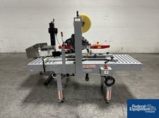 3M Matic #A20, carton sealer, bottom belts, Paragon labeler, 115 V., 2009