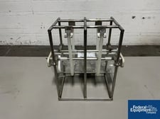 5" diameter x 14" L, glass cylinder w/ frame, (5 available) nozzles