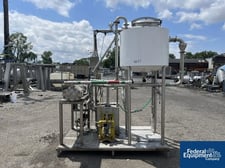 Mixing Pump skid, Stainless Steel, 5 HP Waukesha #60 rotary lobe pump, Versa Matic diaphragm pump