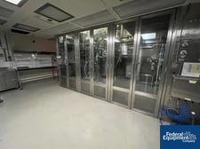 28.25 gallon Buchi, kilo lab reactor train system, glass lined, 5 psi @ 392°F internal, 145 @ 392°F jacket