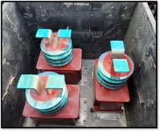 35 KV CHINT / CT / LZZBW-35B1 / MR: 1500, 2000, 2500:5A / 05P20/5P20/0.2S/0.2S, 20/20/20/20VA (3 available)