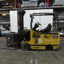 6000 lb. Landoll Drexel #SL60SE90D, 3-stage swing mast electric forklift, 72 V., 1543 hours
