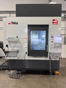 Haas #UMC-750SS, 50 side mount tool changer, 30" X, 20" Y, 20" Z, 15k RPM, #40, 30 HP, 25" x 20" platter