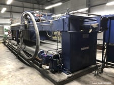 60" x 60" Siemens-Allis #1500N32-64/90-125/175SYLC, filtration press system, 65 plates, side bar suspension