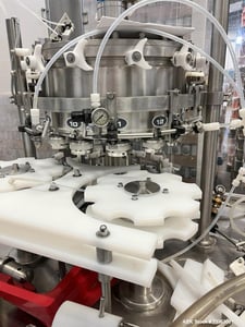 Palmer #Craftbloc-12/1, can filler & seamer, 12 valve, 28-50 cans/min, Allen Bradley PLC controls, 2015