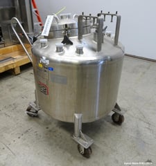 Lee Industries #250-LDBT, vertical pressure mix tank, 30" diameter x 19" straight side, 66 gallon, 35 psi @