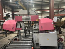 20" X 20" Behringer #HBP-530A, horizontal Bandsaw, 20.8" round, 62-426 FPM, 2" x 23' 7" x .06" blade, 7.4 HP