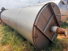 4200 gallon Valley Foundry & Machine Works, Stainless Steel vertical storage tank, 6' dia. x 20' high