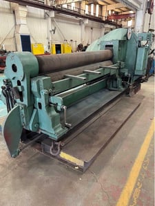 8' x 1/2" Bertsch #9, 3-roll plate bending roll with air drop end, initial pinch, 1971