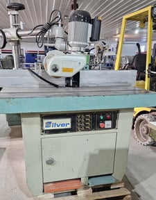Silver #SLS-735, shaper with feeder, 1-1/4" spindle, 7.5 HP, 4 speed, 575 V., 2002