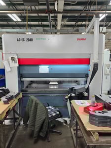 44 Ton, Durma #AD-ES-2040, pres brake, 9.4' OA, 80" between housing, 7.87" open, 2017