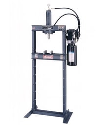 10 Ton, Dake #Force-10DA-Dura-Press, H-frame press, single phase, 20" btwn uprights, 1 HP, new, in stock