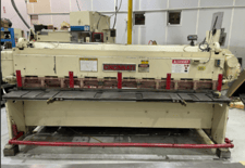 10 gauge x 10' Cincinnati #1010, power squaring shear, 120" shear length, 65 SPM, 7.5 HP, 2000