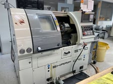 Sharp #ST-10, CNC lathe, Fanuc 0iTD, 15" swing, 6" chuck, 1.7" bar, 13" machining length, 8" turning