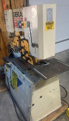 4" x 4" x 1/2" Geka #Hydracrop-55A, ironworker, 60 ton