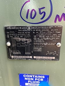 300 KVA 13200GY/7620 Primary, 208Y/120 Secondary, 3 phase, Padmount Transformer