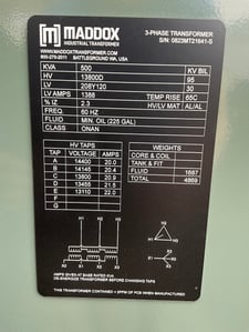 500 KVA 13800 Delta Primary, 208Y/120 Secondary, 3 phase, Padmount Transformer